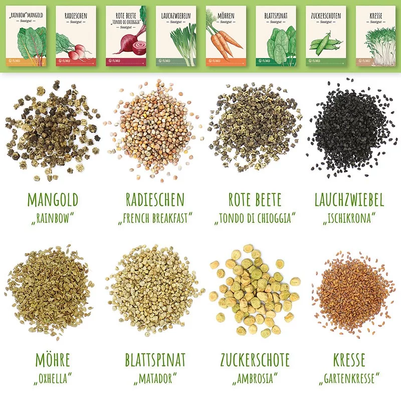 MycoGreens Saatgut Set - 8 alte Sorten Gemüse samenfest 9